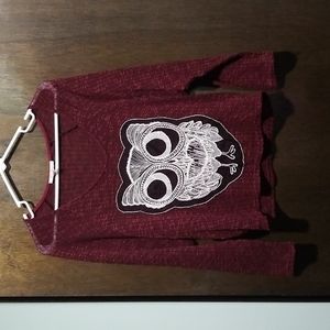 Cozy Casual knitted sheer v-neck sweater. Size small